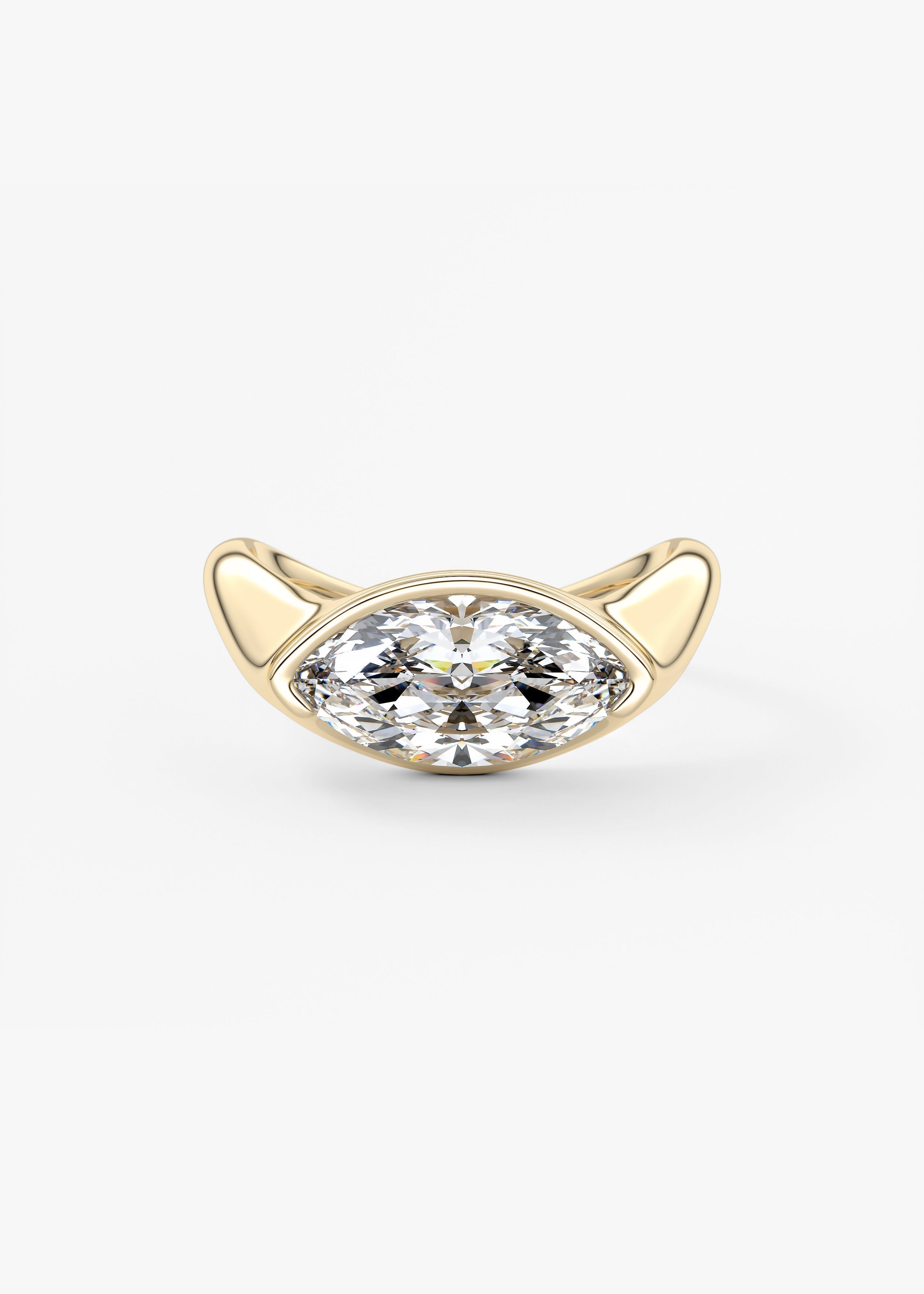 Oval Solitaire With Raised Basket Gallery Lab Grown Diamond Engagement Ring